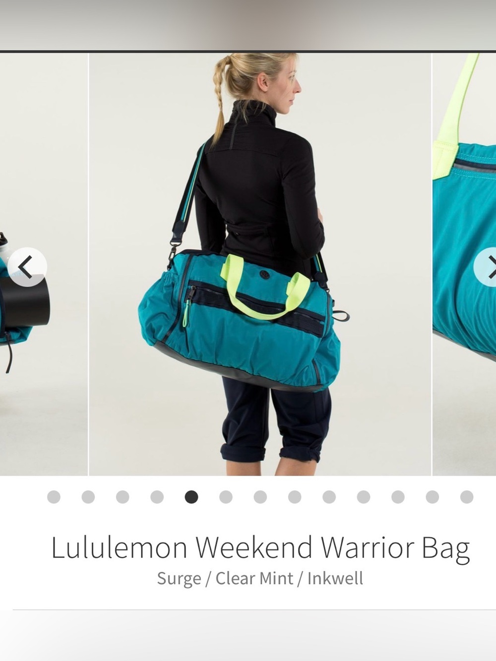 Lululemon Weekend Warrior Duffle Gym Bag - Surge/Clear Mint/Inkwell